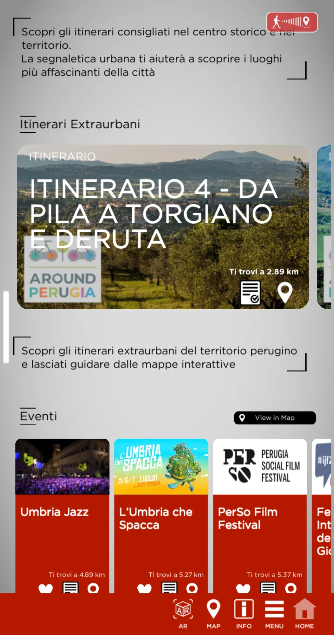 Perugia InApp screenshot