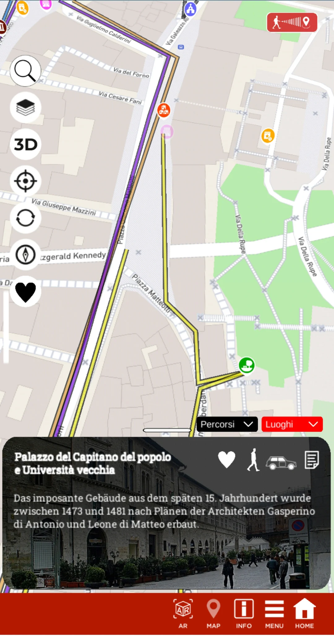 Perugia InApp screenshot